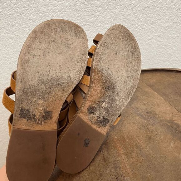 Vince Brown Piers Leather & Suede Strappy Slide Sandals Women's Size 7.5 N - Picture 7 of 8